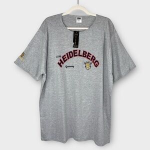 Heidelberg Germany Gray Short Sleeve Tee 3X The Heidelberger Casual T-shirt NWT